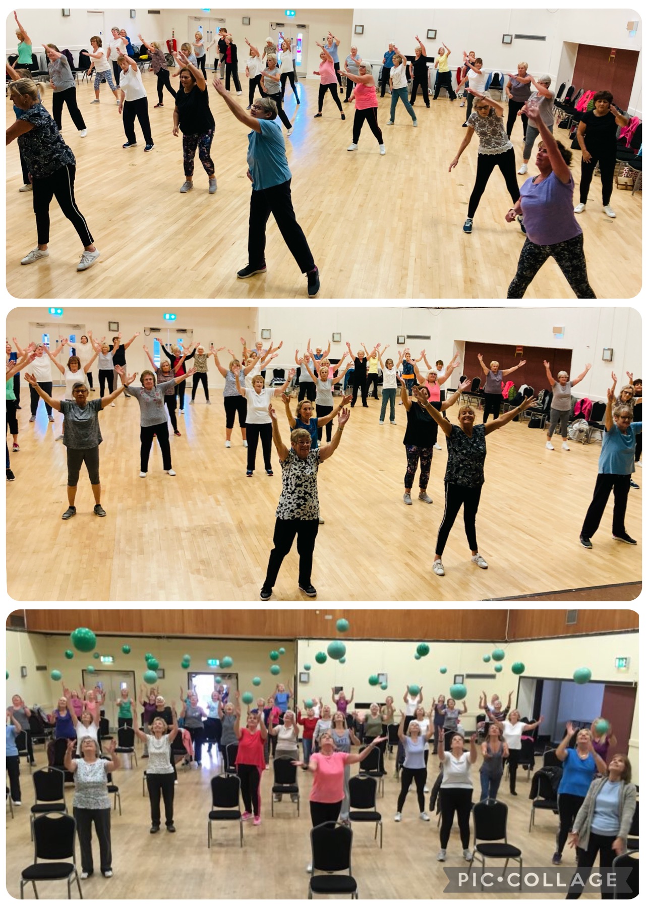 People taking part in the fitness class