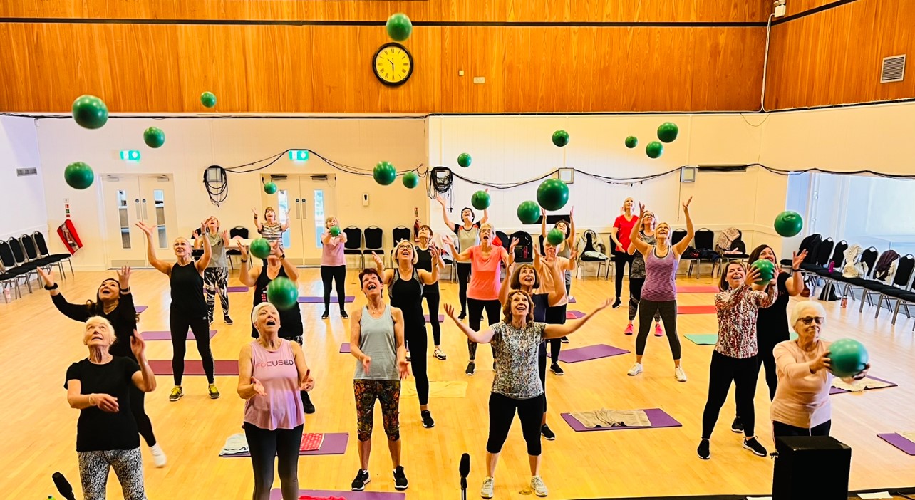 People taking part in Old School Aerobics and Toning 