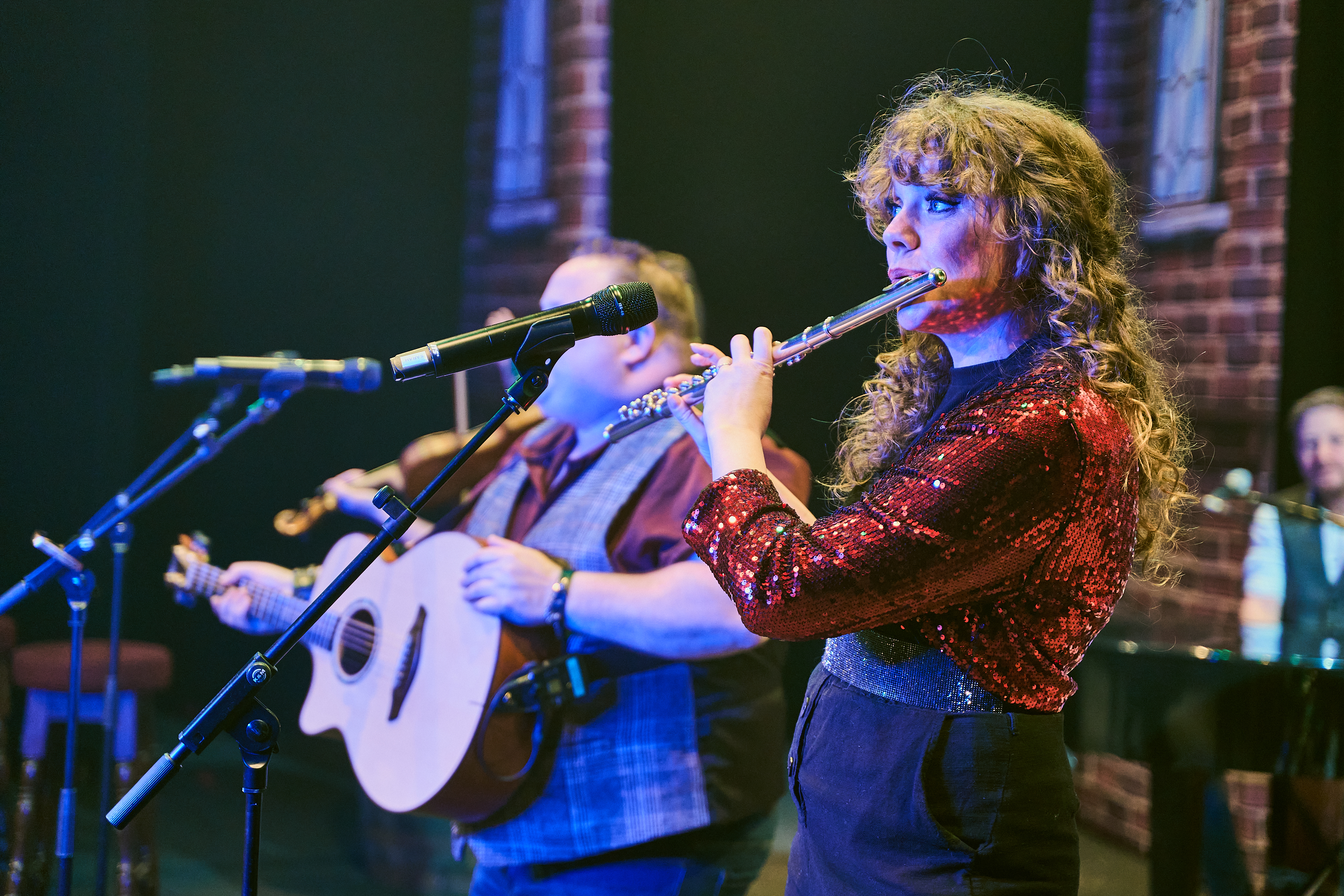 Picture of the band performing