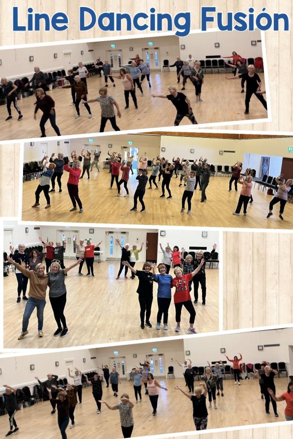 People taking part in Line Dancing Fusion class 