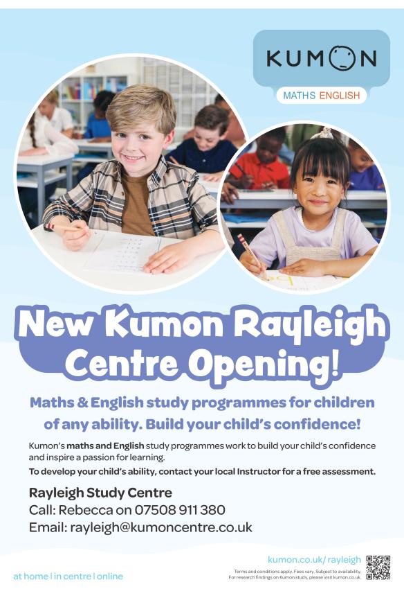 Poster for Kumon Maths & English Class. All information available in event information