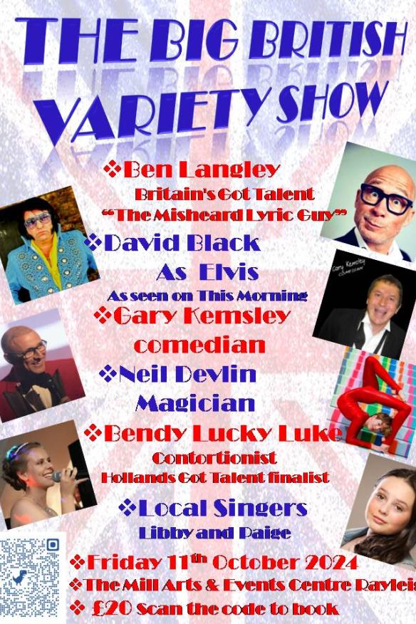 The Big British Variety Show Poster. All information on poster available on webpage