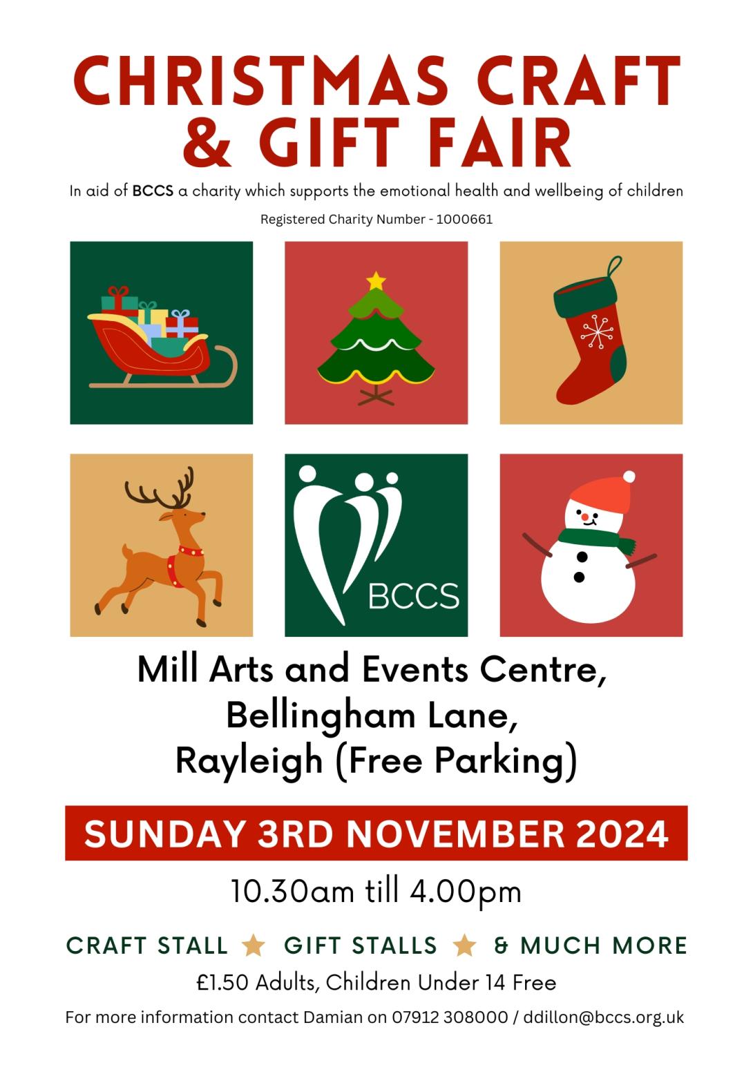 Poster for Christmas Gift & Craft Fair - All information available on webpage