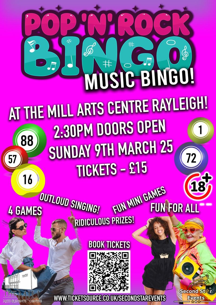 Pop N Rock Bingo Poster